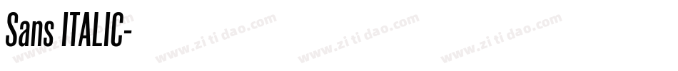 Sans ITALIC字体转换